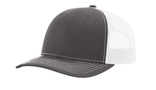 Hat - Charcoal Front - Richardson 112 w/ Leatherette Patch (box of 24)