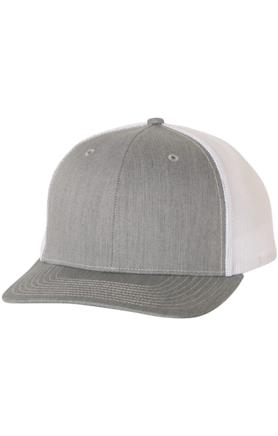 Heather Gray Front - Richardson 112 Hat w/ Leatherette Patch (box of 24)
