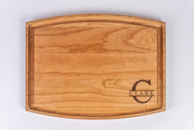 Load image into Gallery viewer, Laser Engraved Cutting Board - Arched with Juice Groove (9&quot;x12&quot;x3/4&quot;) / Cherry
