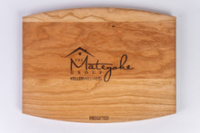 Load image into Gallery viewer, Laser Engraved Cutting Board - Arched with Juice Groove (9&quot;x12&quot;x3/4&quot;) / Cherry
