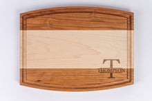Load image into Gallery viewer, Laser Engraved Cutting Board - Arched with Juice Groove (9&quot;x12&quot;x3/4&quot;) / Mixed Cherry Maple
