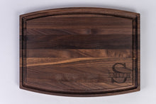 Load image into Gallery viewer, Laser Engraved Cutting Board -  Arched with Juice Groove (9&quot;x12&quot;x3/4&quot;) / Walnut
