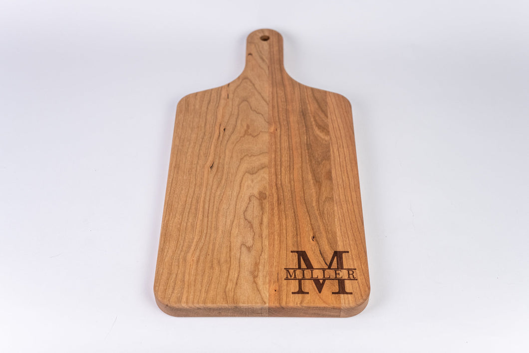 Laser Engraved Charcuterie Board / Cheese Board with Handle - (8