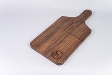 Load image into Gallery viewer, Laser Engraved Charcuterie Board / Cheese Board with Handle -  (8&quot;x17&quot;x3/4&quot;) / Walnut
