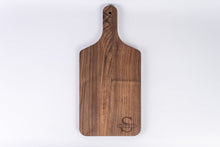 Load image into Gallery viewer, Laser Engraved Charcuterie Board / Cheese Board with Handle -  (8&quot;x17&quot;x3/4&quot;) / Walnut
