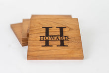Load image into Gallery viewer, Laser Engraved Coasters - Square (4&quot;x4&quot;x5/16&quot;) (sets of 2) / Cherry

