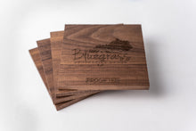 Load image into Gallery viewer, Laser Engraved Coasters - Square (4&quot;x4&quot;x5/16&quot;) (sets of 2) / Walnut

