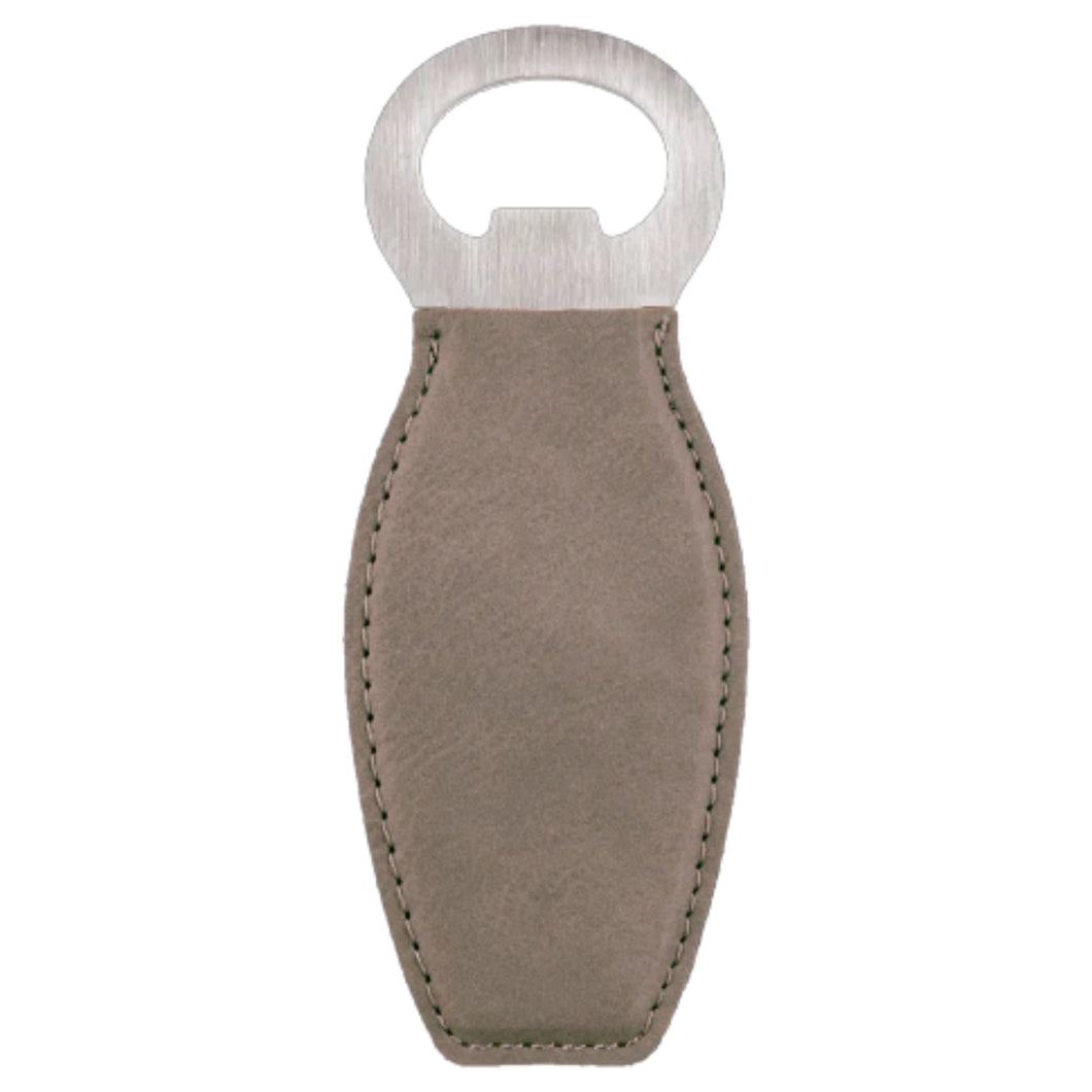 Leatherette Custom Branded Bottle Openers with Magnet (Set of 24)