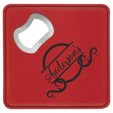 Load image into Gallery viewer, Leatherette Custom Branded Coaster Bottle Opener (Box of 24)
