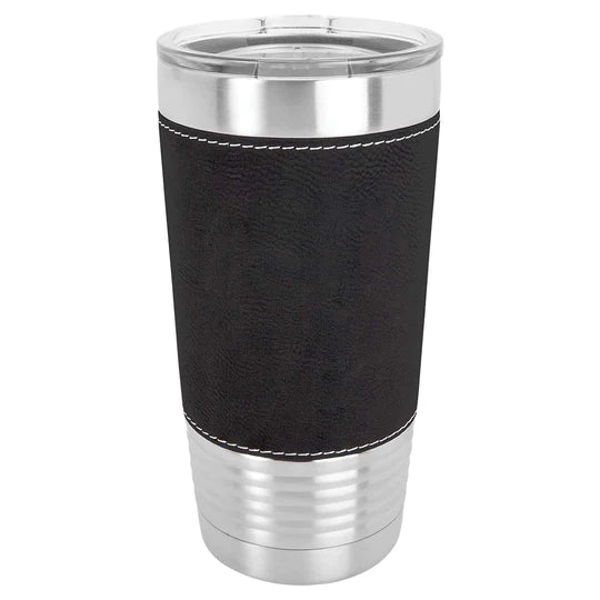 Laser Engraved Tumbler with Faux Leather 20oz (box of 24)